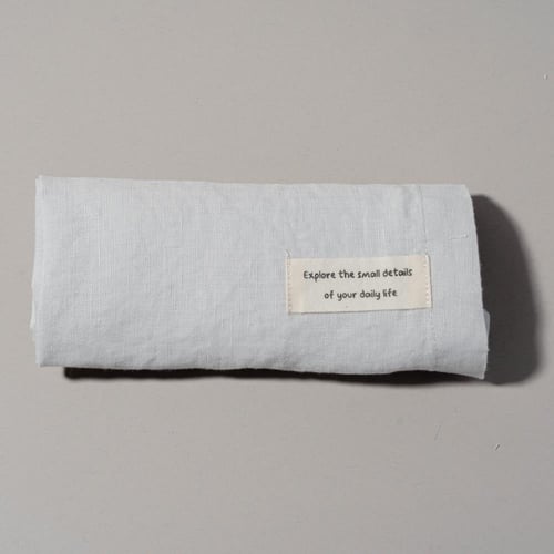 منديل كتان رمادي- gray linen napkin