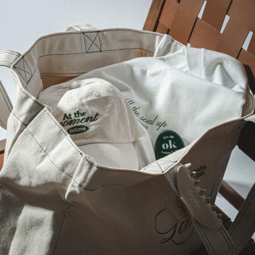 moment cap-green embroidery