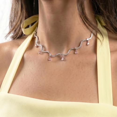 Pink Crystal choker
