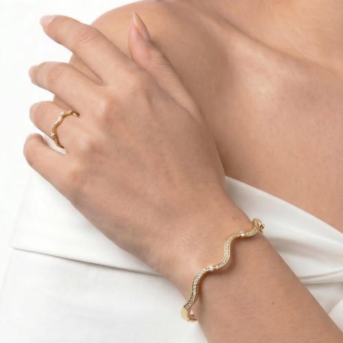 Wave bracelet Gold