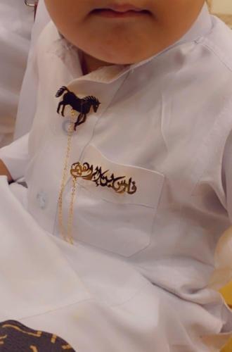 بروش الخيل بتصميم الاسم