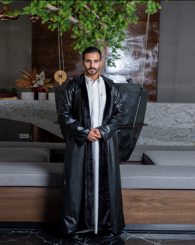 فروه جلد اسود مبطنه بفرو