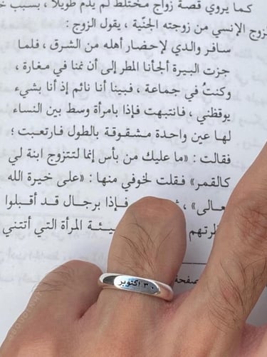 خاتم تاريخ - فضه خام إيطالي عيار 925