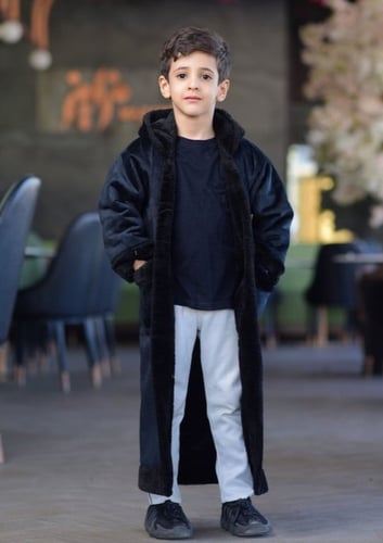 فروه شتوية أسود سادة