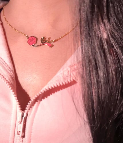 سلسال ورده بينك بالاسم