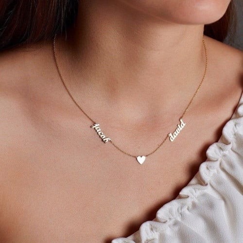 سلسال باسمين مع قلب مفرغ