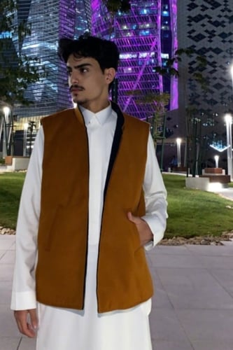 سديري جوخ لون ابيض - بني