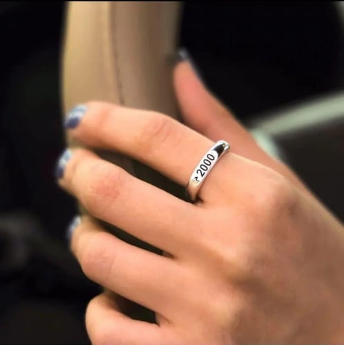 خاتم تاريخ - فضه خام إيطالي عيار 925