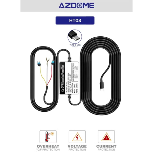 طقم التوصيلات HT03 لكاميرا AZDOME Dashcam Type C
