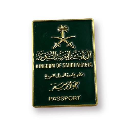 ستيكر جواز سفر المملكة العربية السعودية حديد مع ست...