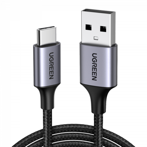 سلك شاحن يوجرين نايلون مظفر USB إلى USB-C بطول 2 م