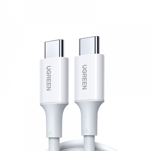 سلك شاحن يوجرين من USB-C إلى USB-C بطول 1 م - أبيض