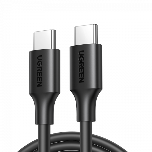 سلك شاحن يوجرين USB-C إلى USB-C بطول 1 م - أسود