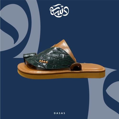 حذاء جلد الثعبان اخضر