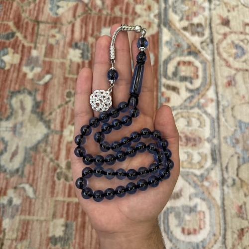 سبحه بكلايت معدن كحلي شفاف