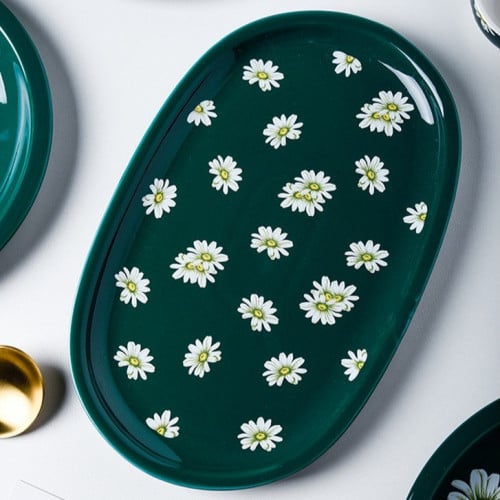 صحن سيراميك بيضاوي