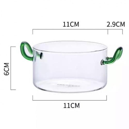 إناء زجاجي بممسك