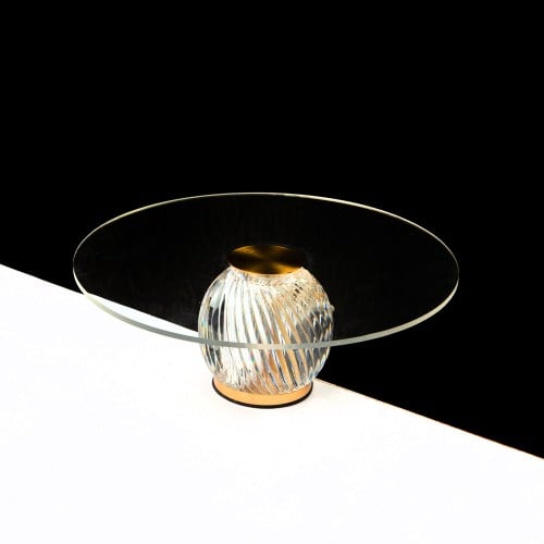 صحن تقديم اكريلك بقاعدة