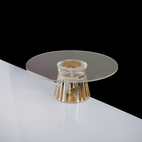 صحن تقديم اكريلك بقاعدة