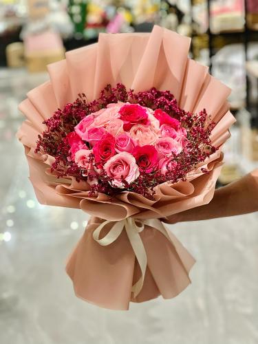 ضمة ورود حمراء وبيبي روز RY006