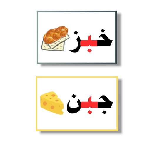 بطاقات الحروف العربية