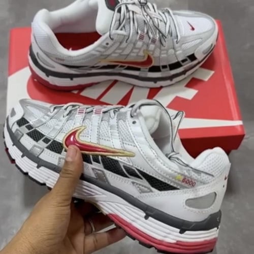 Nike P-6000 "Platinum/Varsity Red" sneakers
