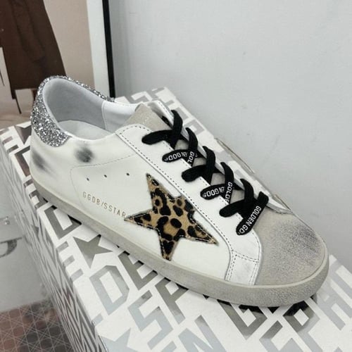 Golden goose Superstar distressed lace-up sneakers