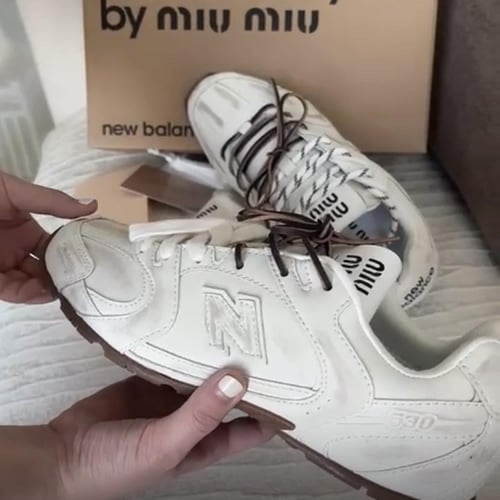 MIU MIU x New Balance 530 SL suede sneakers