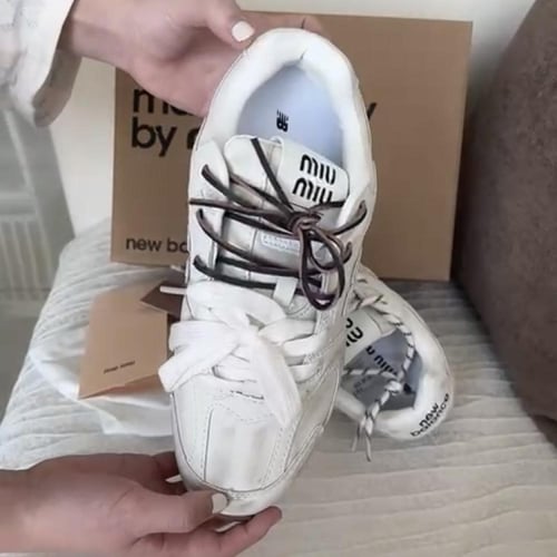 MIU MIU x New Balance 530 SL suede sneakers