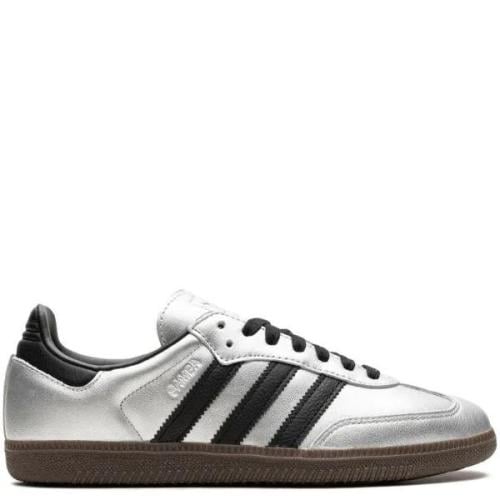 Adidas Samba OG "Silver Metallic/Black/Gum" sneake...