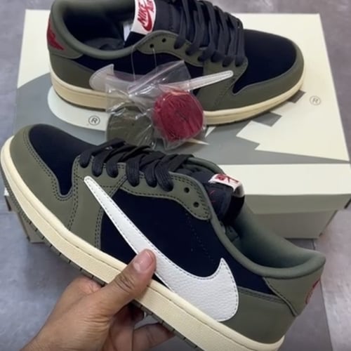 Travis Scott x Air Jordan 1 Low OG “Black Olive”