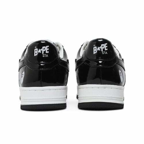 BAPE STA PATENT LEATHER BLACK / WHITE