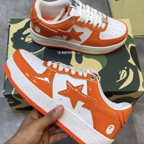 A Bathing Ape Bape Sta Low Orange