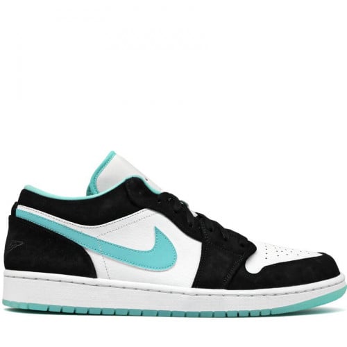 AIR JORDAN 1 LOW WHITE BLACK ISLAND GREEN