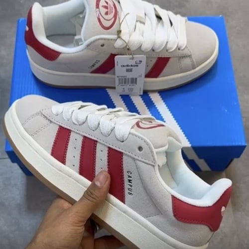 Adidas Campus 00s Crystal White Better Scarlet