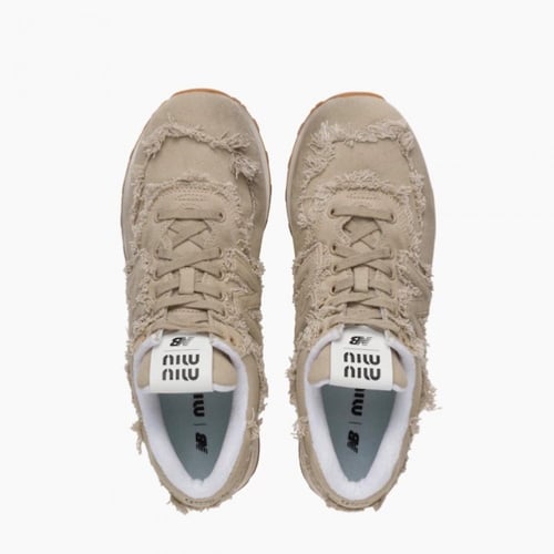 574 New Balance x Miu Miu denim sneakers