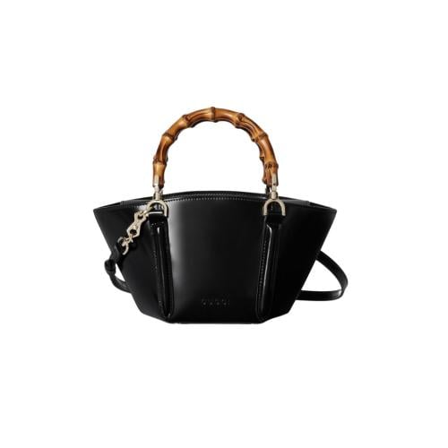 MINI BAMBOO TOP HANDLE TOTE BAG