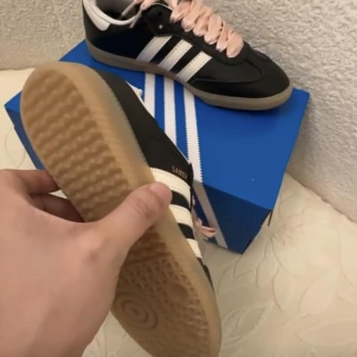 Adidas Samba 'Black Wonder Quartz Ribbon Laces