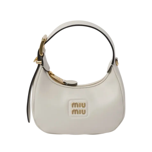 Miu Miu Wander Matelassé Nappa Leather Mini Hobo B...