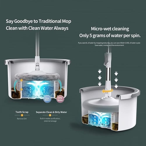 ممسحة أرضية مع سطل تقنية التنظيف السريع