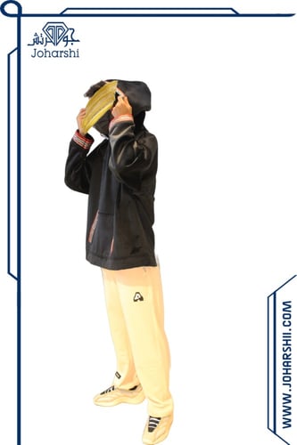 هودي اوفر سايز شتوي بسدو العربي اللون الاسود