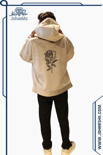 هودي اوفر سايز شتوي هليله اللون رصاصي