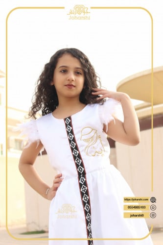 فستان ابيض اطفال ملكي بالاسم - فساتين بنات صغار لل...