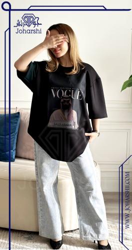 تيشرت اليوم الوطني نسائي لون اسود KSA-6