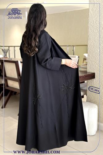 عباية نهى قماش سراميك شك وردات من الامام والخلف