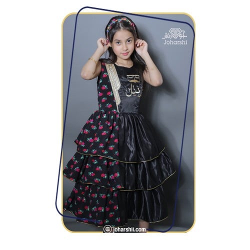 فستان شالكي للاطفال