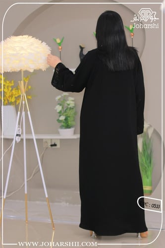 عباية شك خرز في الكم - عبايات مناسبات فخمة