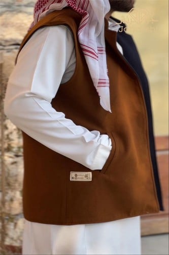 سديري رجالي دبل فيس كحلي وجملي جوخ شتوي