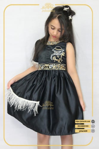 فستان اطفال منفوش أسود - فساتين العيد للاطفال - فس...