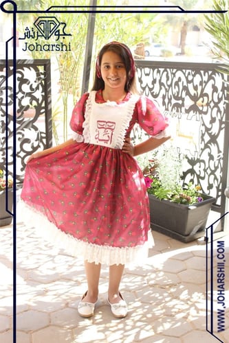 فستان شالكي عنابي دانتيل